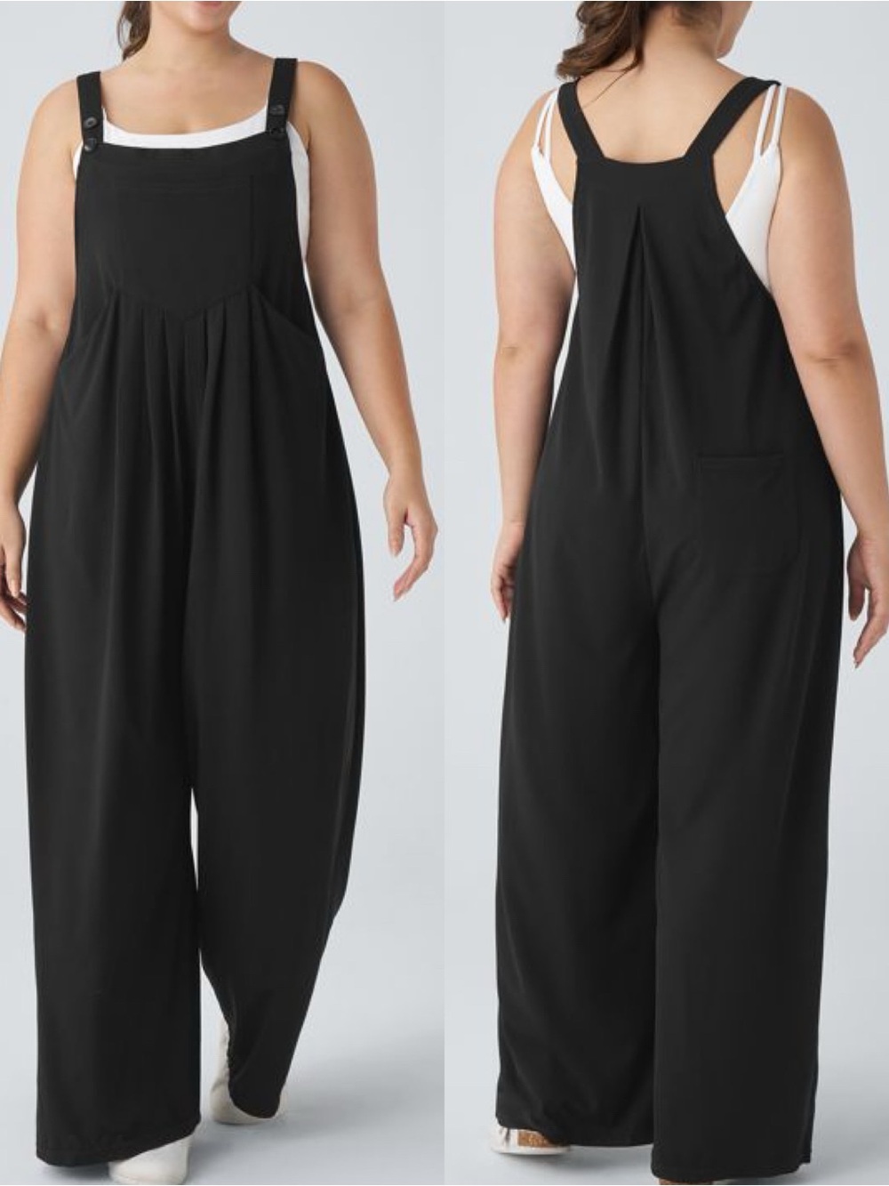 Halara | Waffle Knit Wide Leg Overalls